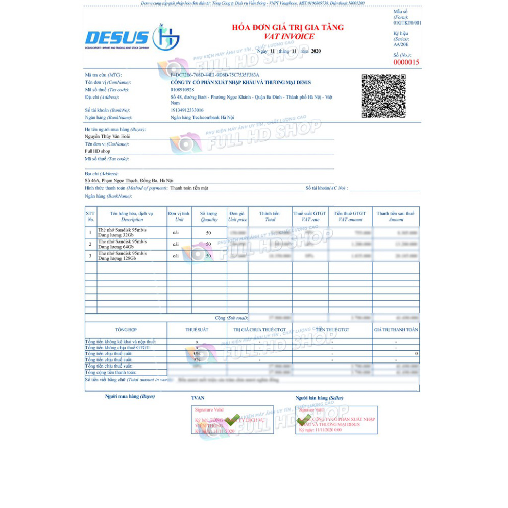 Thẻ nhớ SD Sandisk 32Gb/64Gb/128Gb tốc độ cao 95 Mb/s - FullHDShop | BigBuy360 - bigbuy360.vn