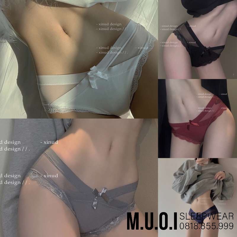 BỘ 5 Quần Lót Ren Nữ Cạp Chéo mềm mại sexy quyến rũ gợi cảm mã 253 40-60kg co size