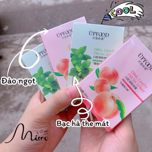 Xịt thơm miệng hương đào, bạc hà 15ml