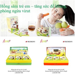 NƯỚC HỒNG SÂM BABY TRẺ EM cho bé 2-5 Tuổi & 6 - 13 Tuổi