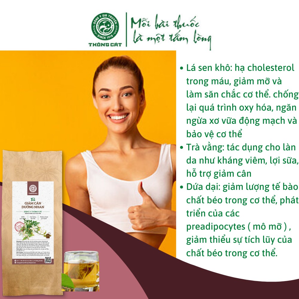 Detox giảm cân Đông y gia truyền THÔNG CÁT - Giảm cân an toàn, da dẻ mịn màng