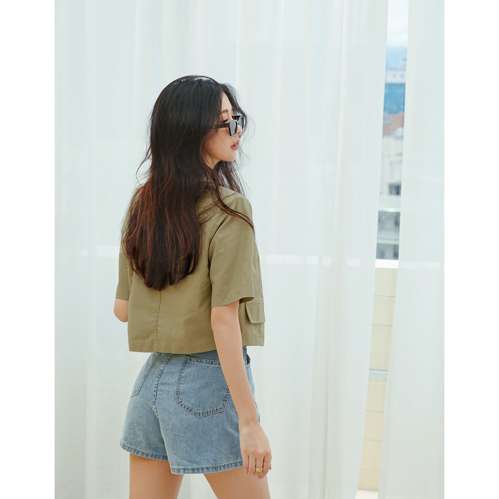 Áo Khoác Vest Dáng Lửng Tay Ngắn nữ Air Space 2121826004 | BigBuy360 - bigbuy360.vn