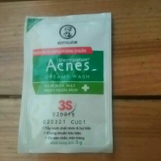 Combo 10 gói kem rửa mặt ngăn ngừa mụn Acnes creamy wash 3S