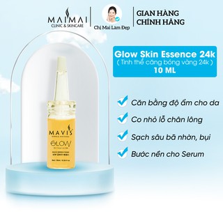 Toner Cấp Nước Cho Da - Tinh Thể Vàng 24K Dạng sánh đặc x5 HIỆU QUẢ - Mavis Glow Skin Essence 10ml - Chị Mai Làm Đẹp