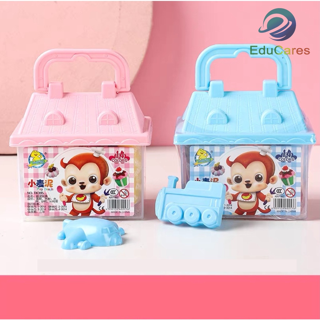 Đất nặn xô, đất nặn nhà 10 / 12 / 14 màu dễ thương - siêu nhẹ, dẻo