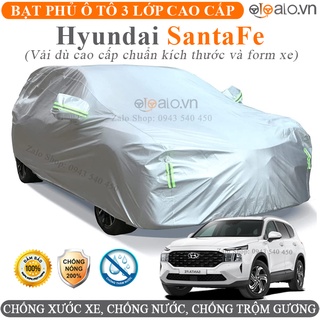 Bạt trùm che phủ dành cho xe Hyundai Santafe vải dù oxford 3 lớp cao cấp - OTOALO