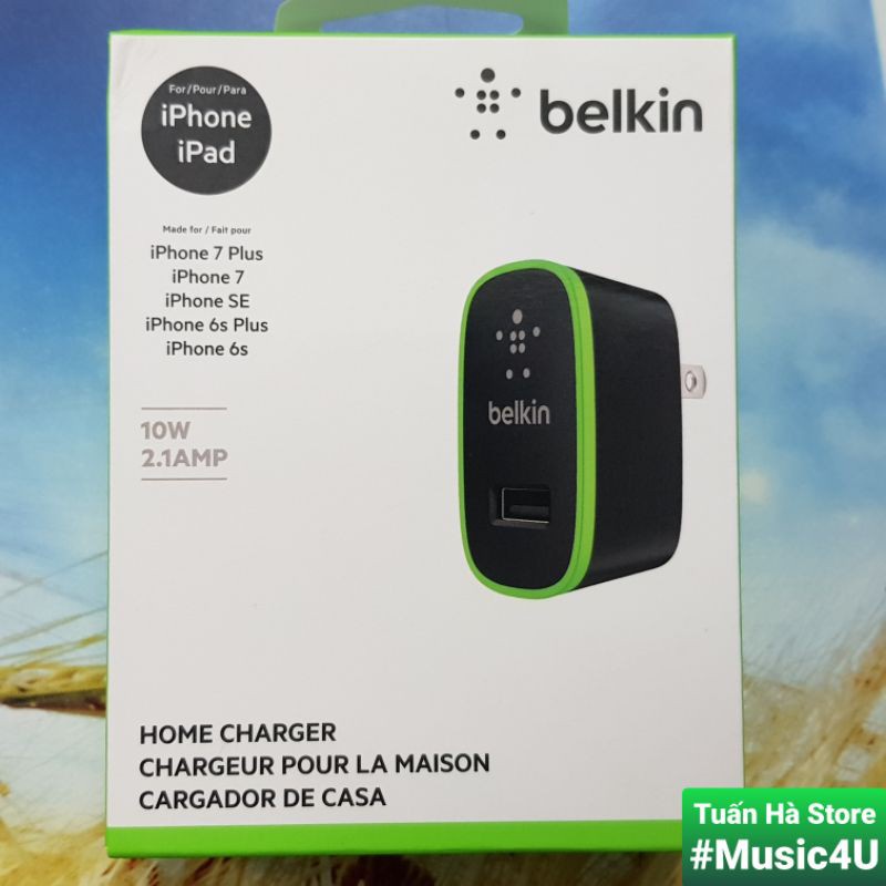 Củ dây cáp sạc nhanh Belkin 10W 5W USB Lightning cho Iphone 7 8 X 11 12 Pro Max Tuấn Hà Store