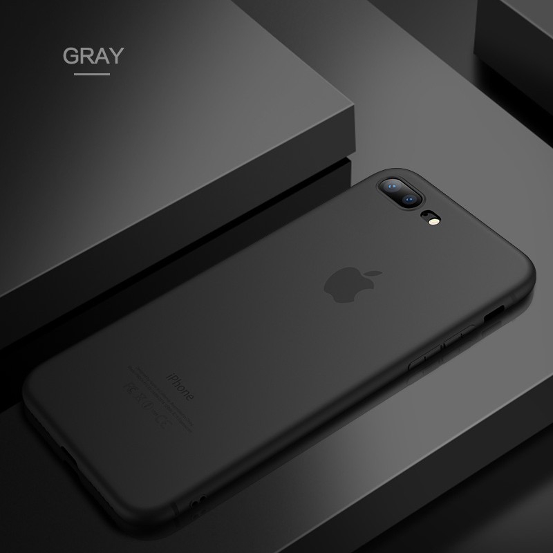 Ốp điện thoại nhám mỏng màu trơn thích hợp cho iphone 6 6s 7 8 plus X XS XR XS MAX