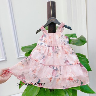 Váy hoa cho bé gái, đầm bé gái dễ thương cho bé từ 10 đến 22 kg
