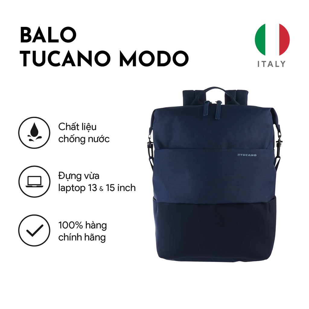 Balo Laptop/ Macbook Tucano Modo kiểu dáng phá cách 13 inch và 15 inch