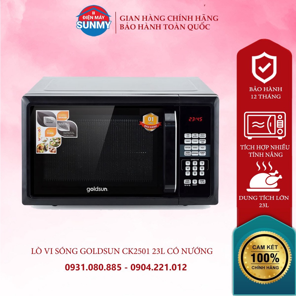 Lò Vi Sóng Goldsun CK2501 23 Lít- Điện máy Sunmy- Bảo hành chính hãng