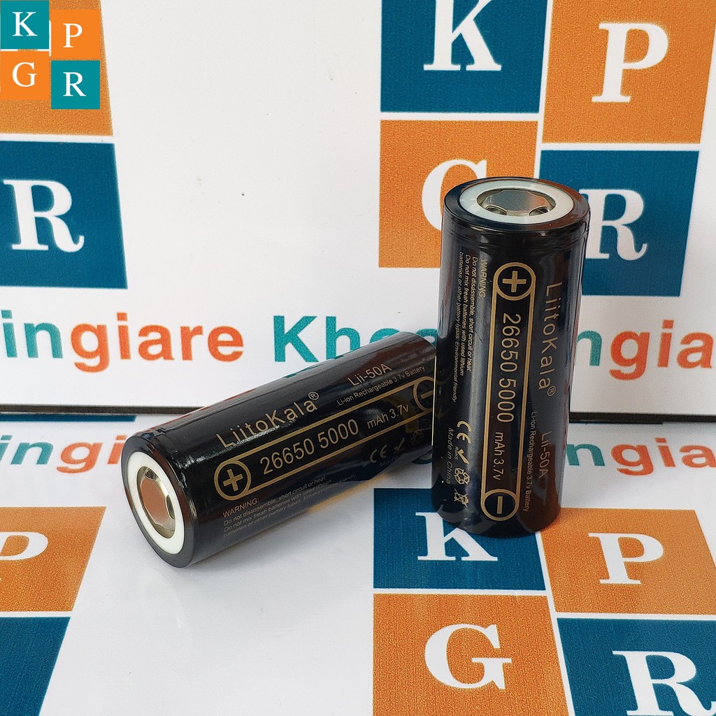 KPGR Cell pin 26650 Liitokala 5400mah - Xả 20A