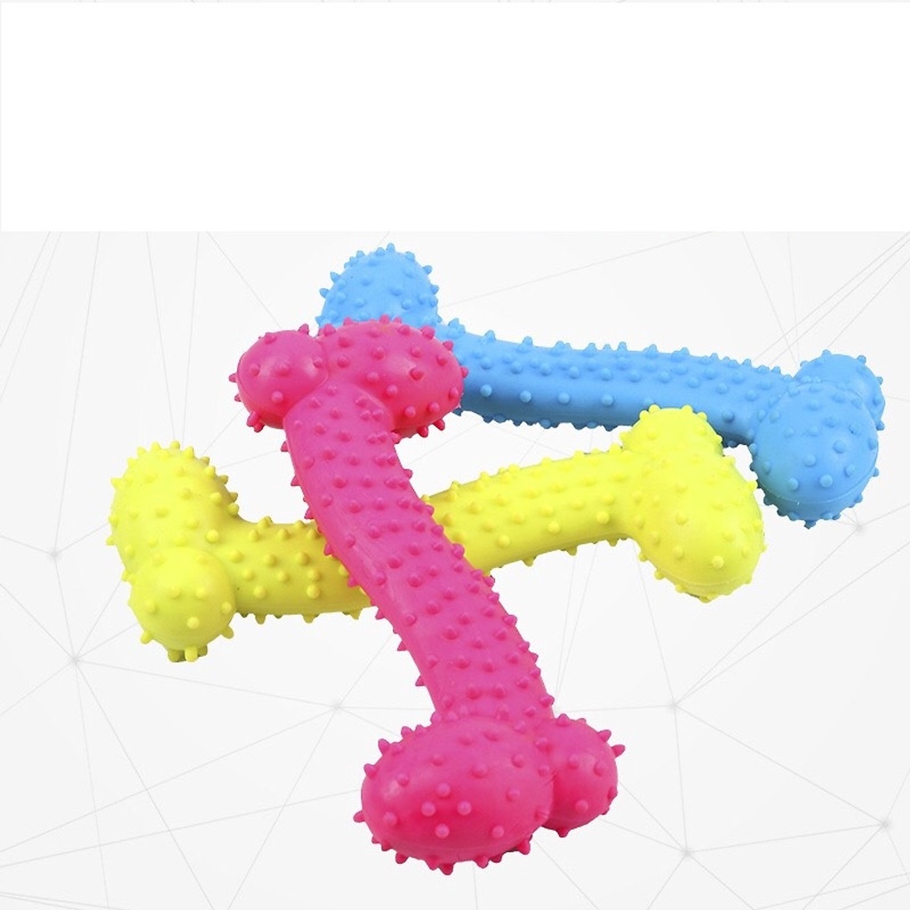 Đồ Chơi Cao Su Tự Nhiên Hình Xương Có Gai Luyện Tập Răng Cho Pet Cưng