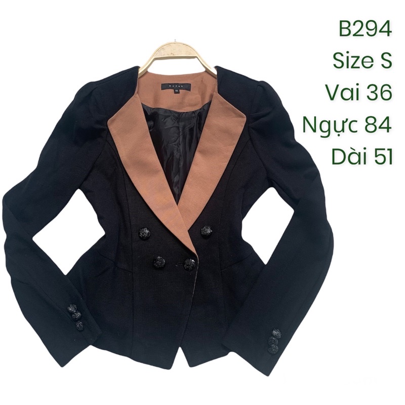 Áo vest/blazer nữ B294 form ngắn 2hand Hàn si tuyển ảnh thật