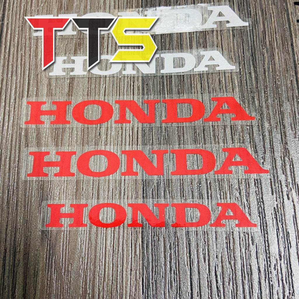 Bộ 3 tem Honda nền trong chất liệu PVC chống nước dán trang trí xe WAVE, DREAM, VARIO, FU LED, AB