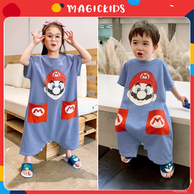 Bộ body ngủ hình thú Magickids cho bé trai bé gái dáng rộng mềm mại thoáng khí BL21001