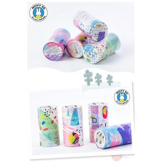 Băng dán Washi tape COLOR SERIES 8cm