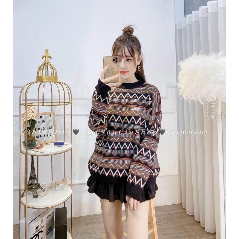 BÁN SỈ ÁO LEN THỔ CẨM QUẢ TRÁM CHO NỮ | BigBuy360 - bigbuy360.vn