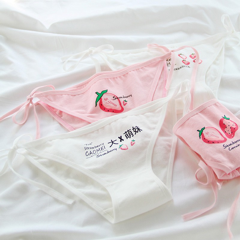 🍓Quần Lót Nữ Cotton Dâu Tấy Buộc Dây Hông Dễ Thương Lắm Lun Nè🍓-Z3-D5T2 | WebRaoVat - webraovat.net.vn