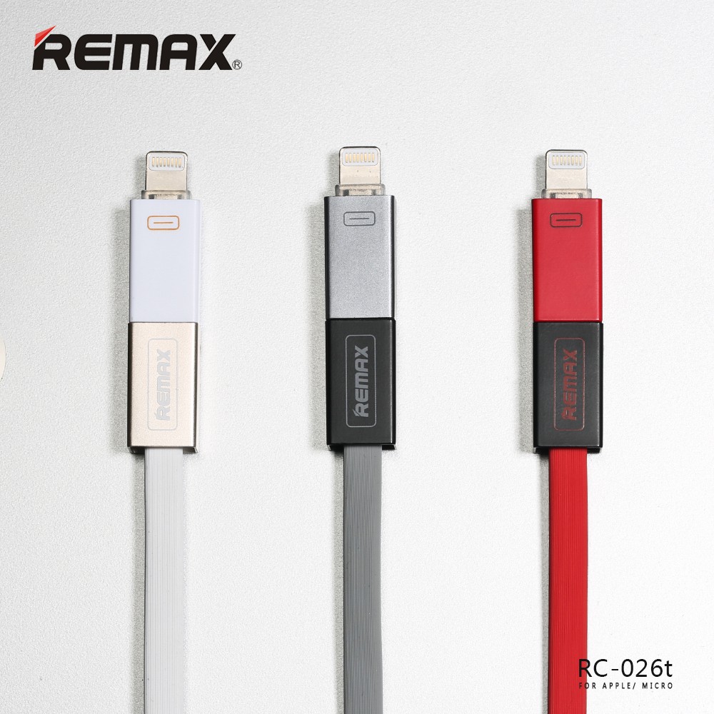 CÁP SẠC ĐA NĂNG 2 TRONG 1 REMAX RC-026T - SẠC VÀ TRUYỀN DỮ LIỆU NHANH CỰC BỀN