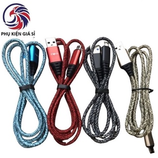 Cáp sạc nhanh 2.5a bọc dù dài 1m fullbox - cap21