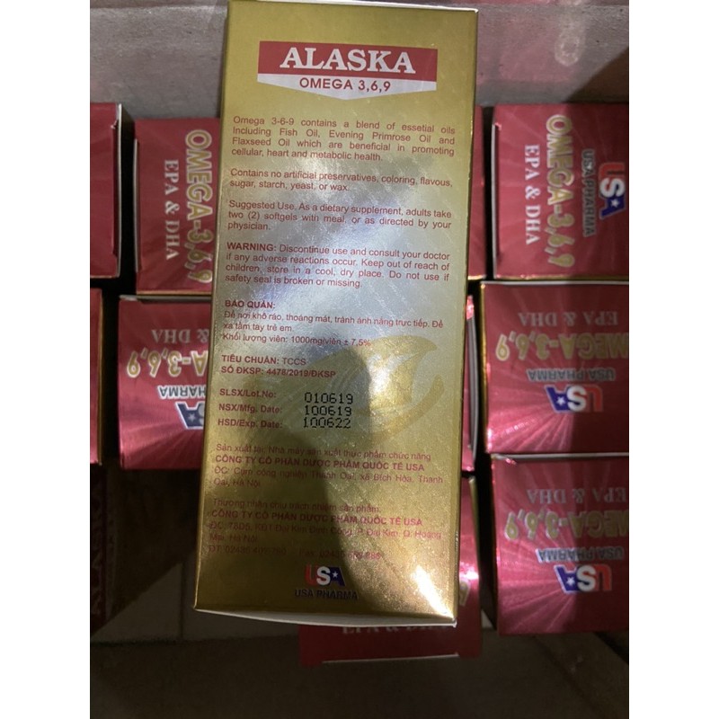 Viên dầu cá Alaska Omega - 3,6,9 Coenzym Q10 (hộp 100 viên)