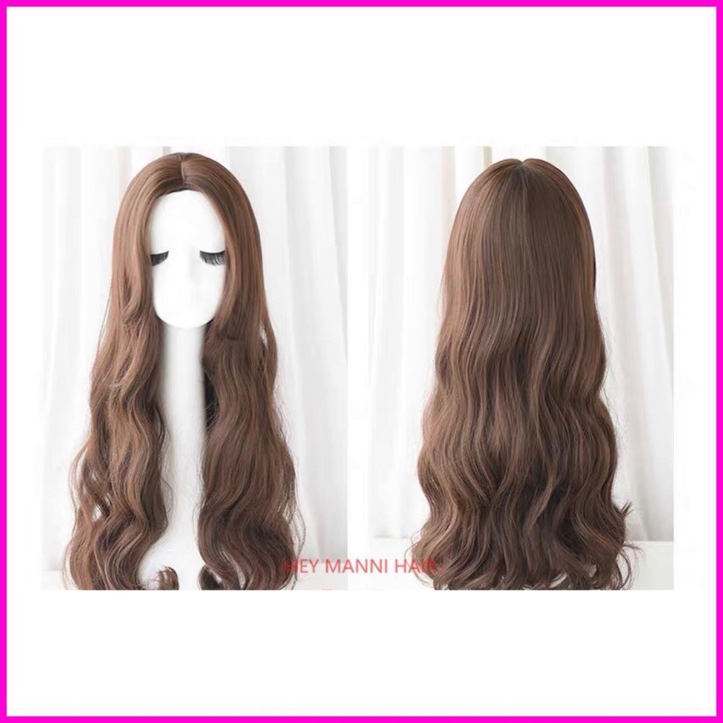 Tóc giả nữ cả đầu mái bay xoăn đuôi cao cấp 9105