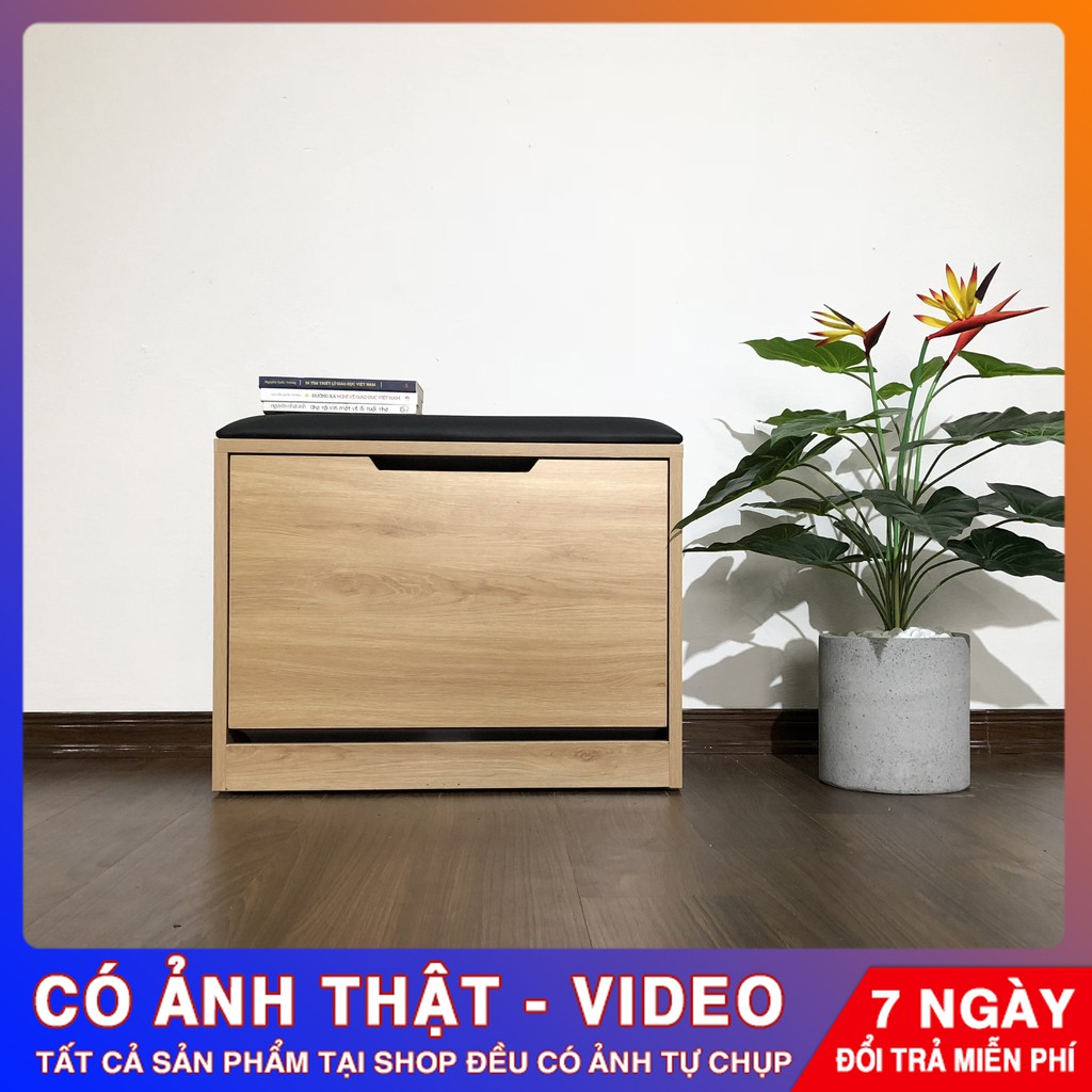 [ Ảnh Thật ] Tủ Giày Thông Minh 3 Tầng Ghế Ngồi Kích Thước 60x45x30cm