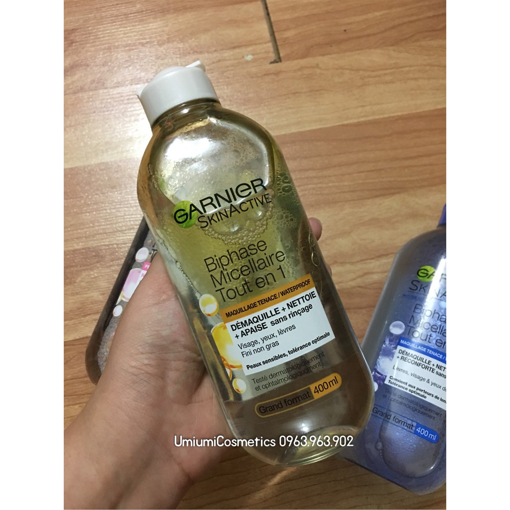 [CÓ SẴN] NƯỚC TẨY TRANG GARNIER BIPHASE MICELLAR CLEANSING WATER IN OIL 400ML | BigBuy360 - bigbuy360.vn