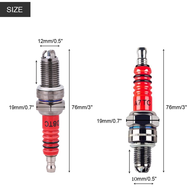 A7TJC/D8TJC Bugi đánh lửa 3 điện cực chuyên dụng dành cho xe máy 50CC-150CC