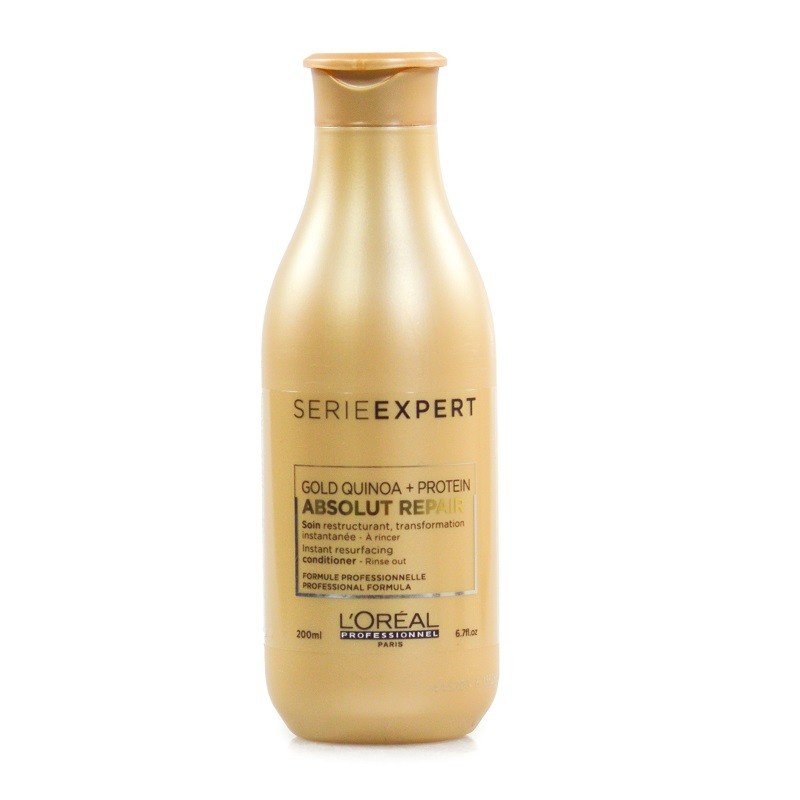 Dầu Xả Phục Hồi Hư Tổn L'OREAL SERIE EXPERT GOLD QUINOA + PROTEIN ABSOLUT REPAIR CONDITIONER 200ml  Loreal Serie Expert