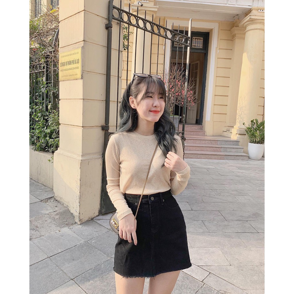 Váy jeans đen JEANS SKIRT BLACK | BigBuy360 - bigbuy360.vn