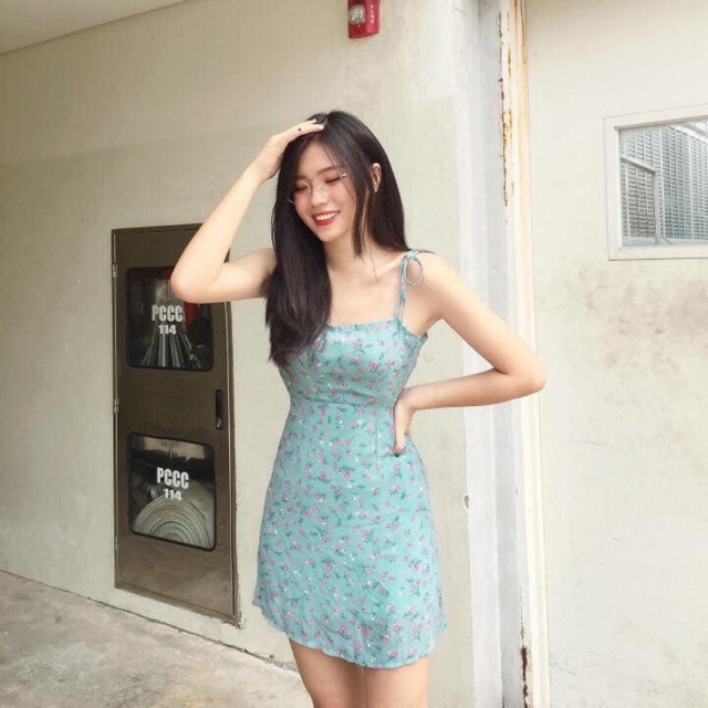 Đầm hoa 2 dây