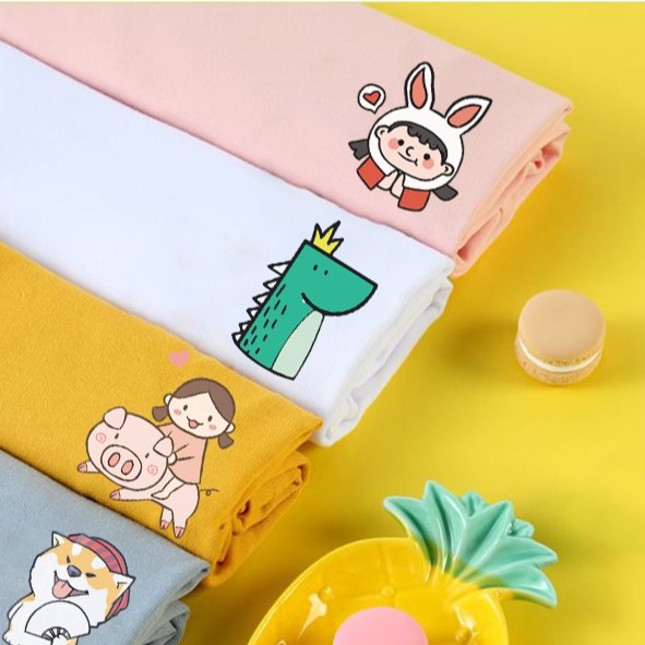 [Hàng Xịn, Gía Tốt] Áo Phông Thun Nữ Tay Ngắn Icon Họa Tiết Cô Bé Tai Thỏ Hàn Quốc - Unisex - Cotton - Mã AT029