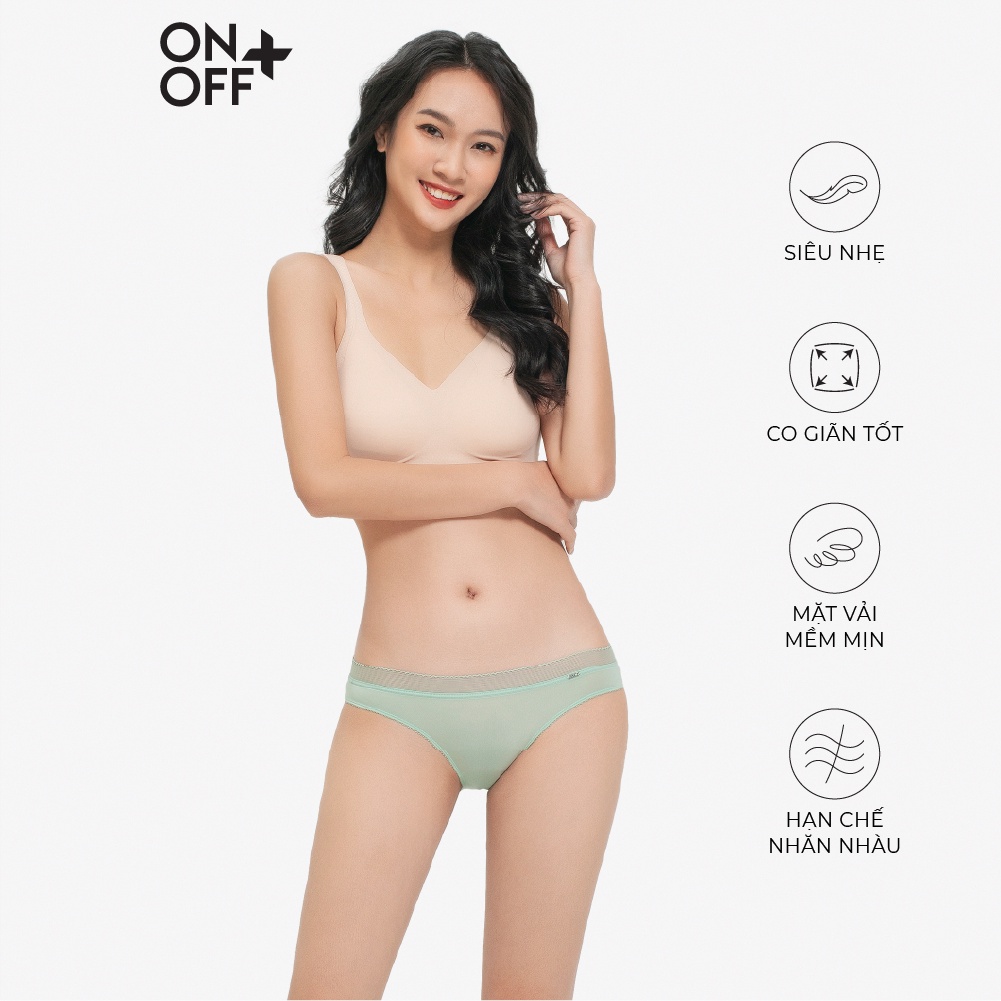 [Mã WABR050 giảm 10% đơn 250K] ONOFF - Quần lót nữ Microfiber kiểu bikibi lưng ren - BU18001