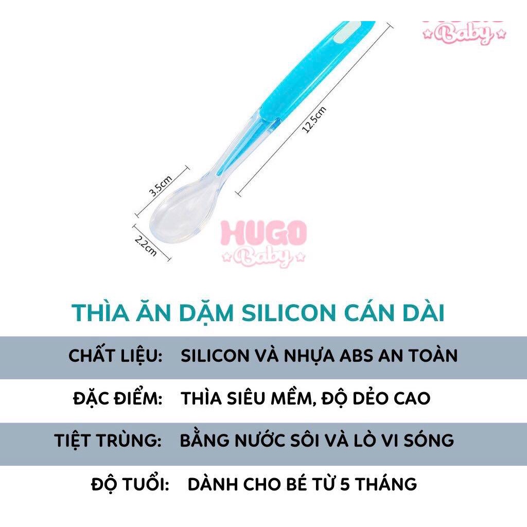 [HCM - SIÊU RẺ] Thìa Ăn Dặm Silicon Siêu Mềm Ăn Dặm Cho Bé