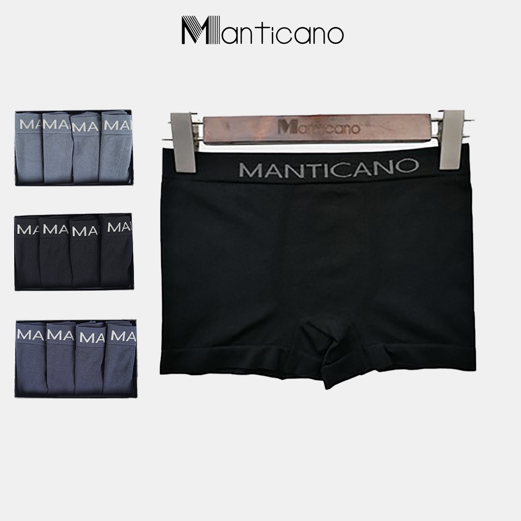 Combo 4 quần lót nam boxer Manticano vải Modal - sợi Sồi bảo vệ sức khoẻ sinh sản nam giới quần sịp đùi nam