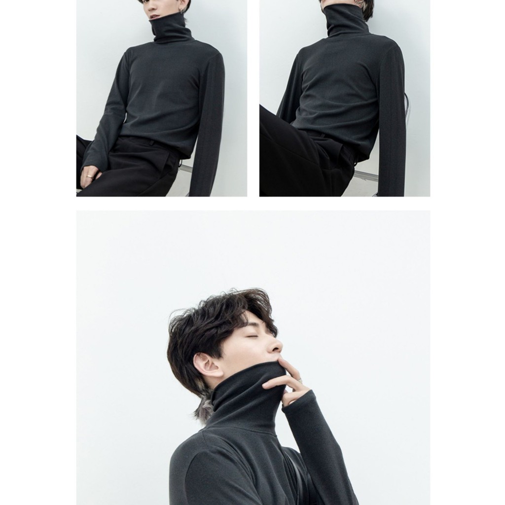 Áo thun cổ lọ tay dài form body | BigBuy360 - bigbuy360.vn