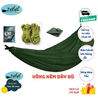🛒 võng dù 2 lớp - loại dù mịn mẫu cá sấu dày eve tặng kèm 5m dây dù 📌