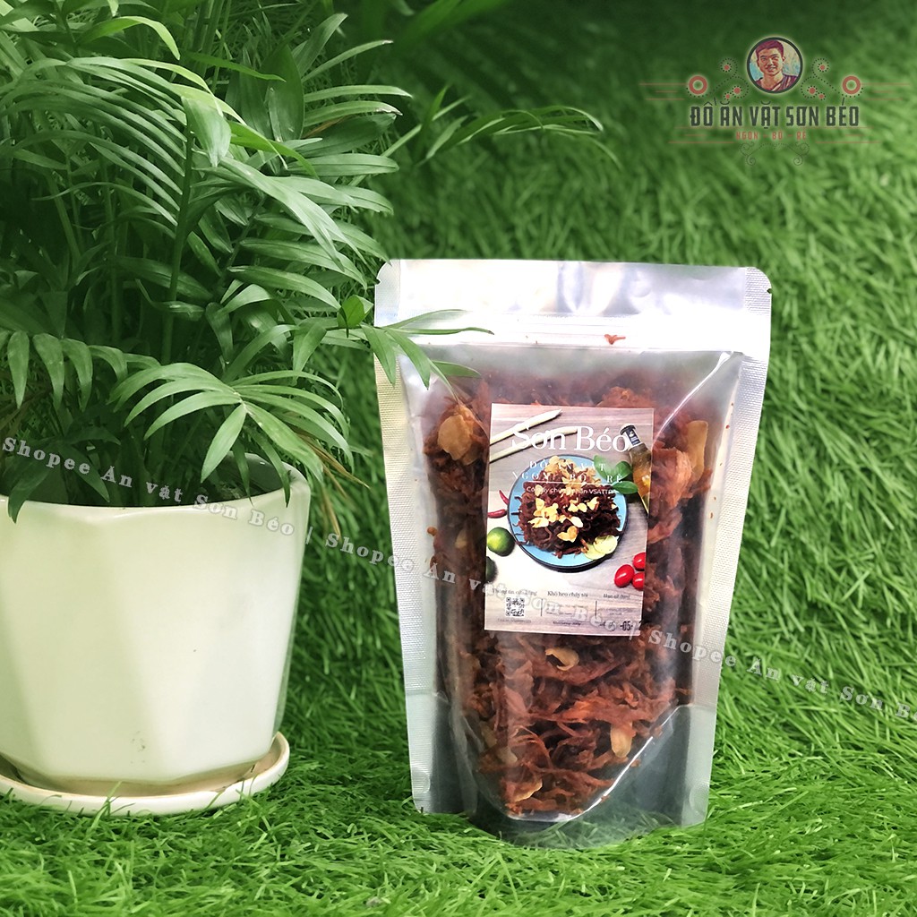 Khô heo cháy tỏi 250g loại đặc biệt, thơm ngon | Ăn vặt Sơn Béo