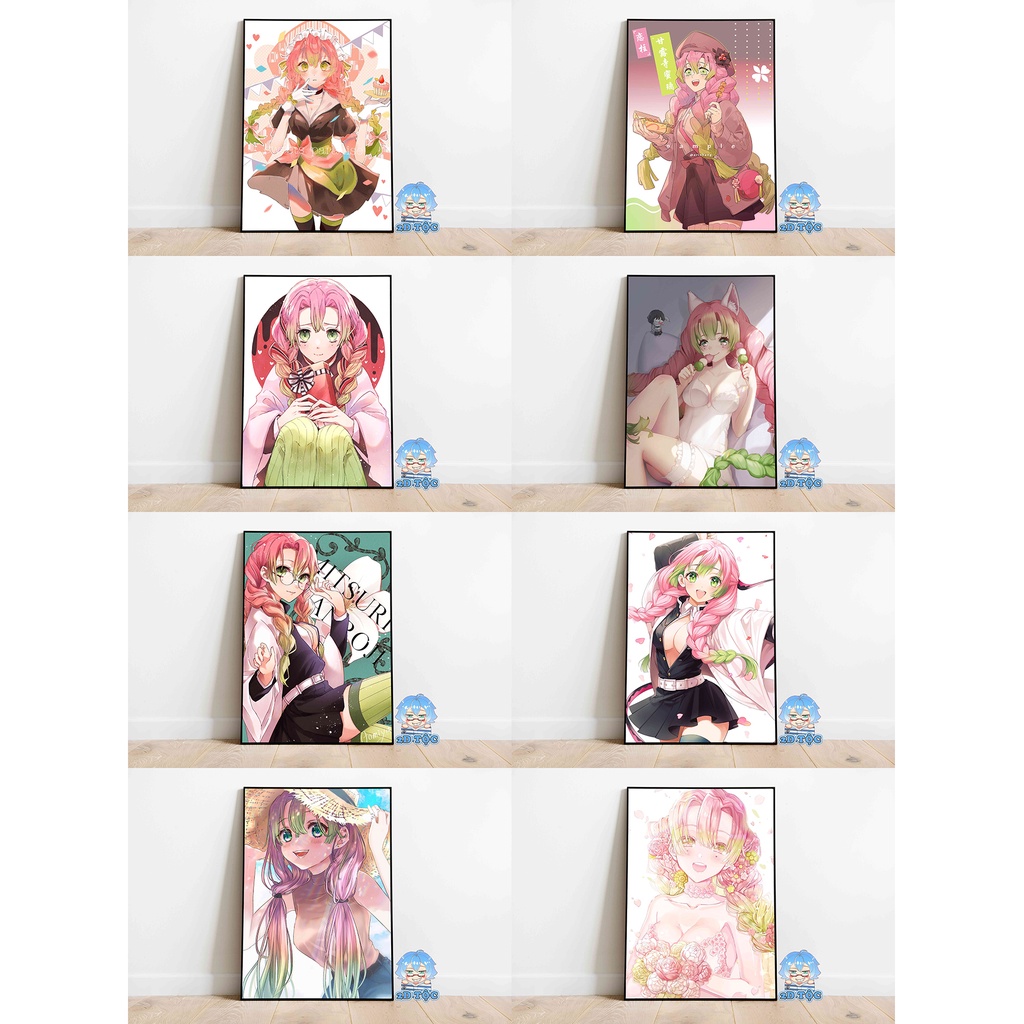 Poster A3 cao cấp treo tường Kanroji Mitsuri (7) Anime Manga Kimetsu No Yaiba by 2d tộc shop