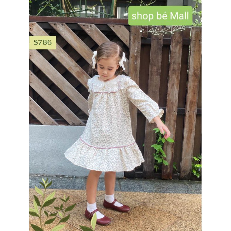 Đầm OLI RIVER KIDS hoa nhí tay dài