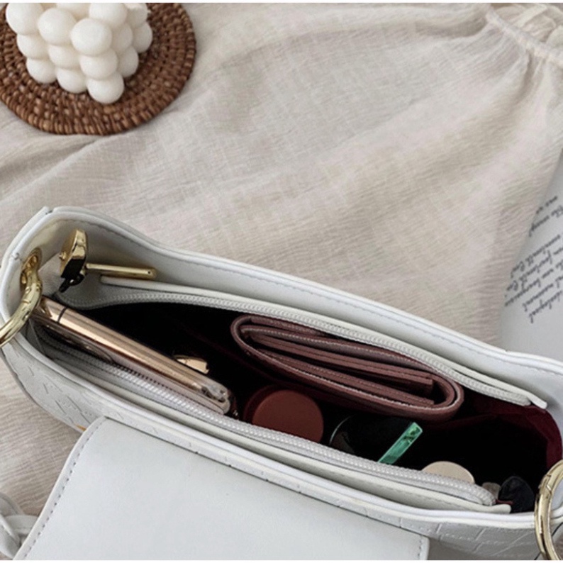 Túi xách nữ, túi kẹp nách đeo vai da rắn quai tết Fashion Bag