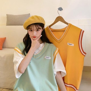 (ẢNH THẬT) set áo len + áo phông oversize ULZZANG