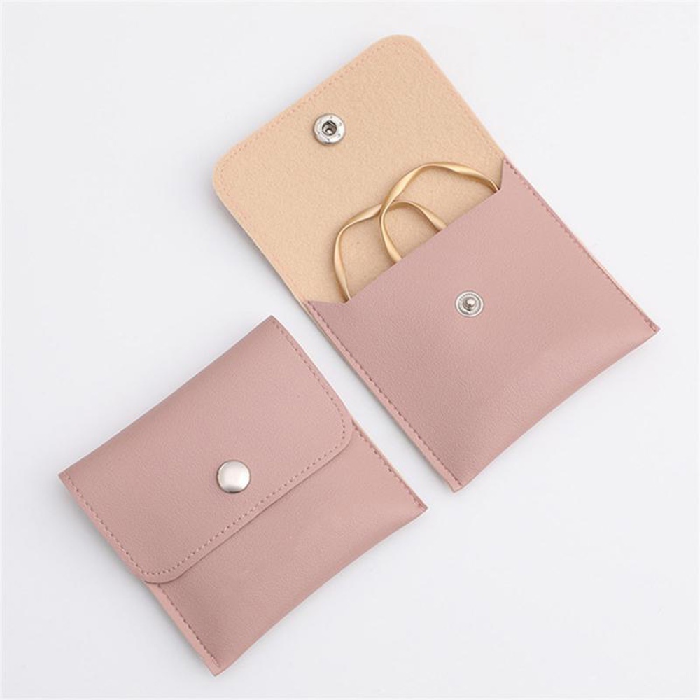 1PC PU Leather Jewellery Pouch Packaging Bag Earrings Ring Bag Necklace Bracelet Jewelry Storage Bag Jewelry Bag