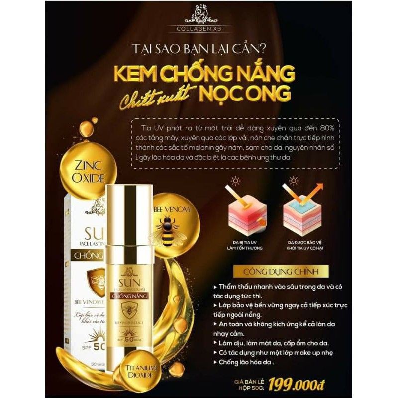 Kem Chống Nắng Collagen X3(chính hãng100%) | BigBuy360 - bigbuy360.vn