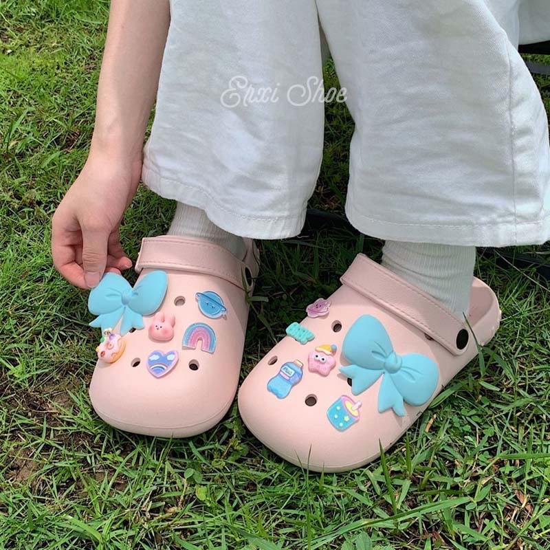 Giày Búp Bê Đế Mềm Đính Nơ Xinh Xắn Cho Nữ