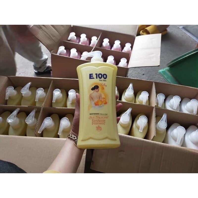 Sữa Tắm E100 Silky Màu Vàng 1200ml
