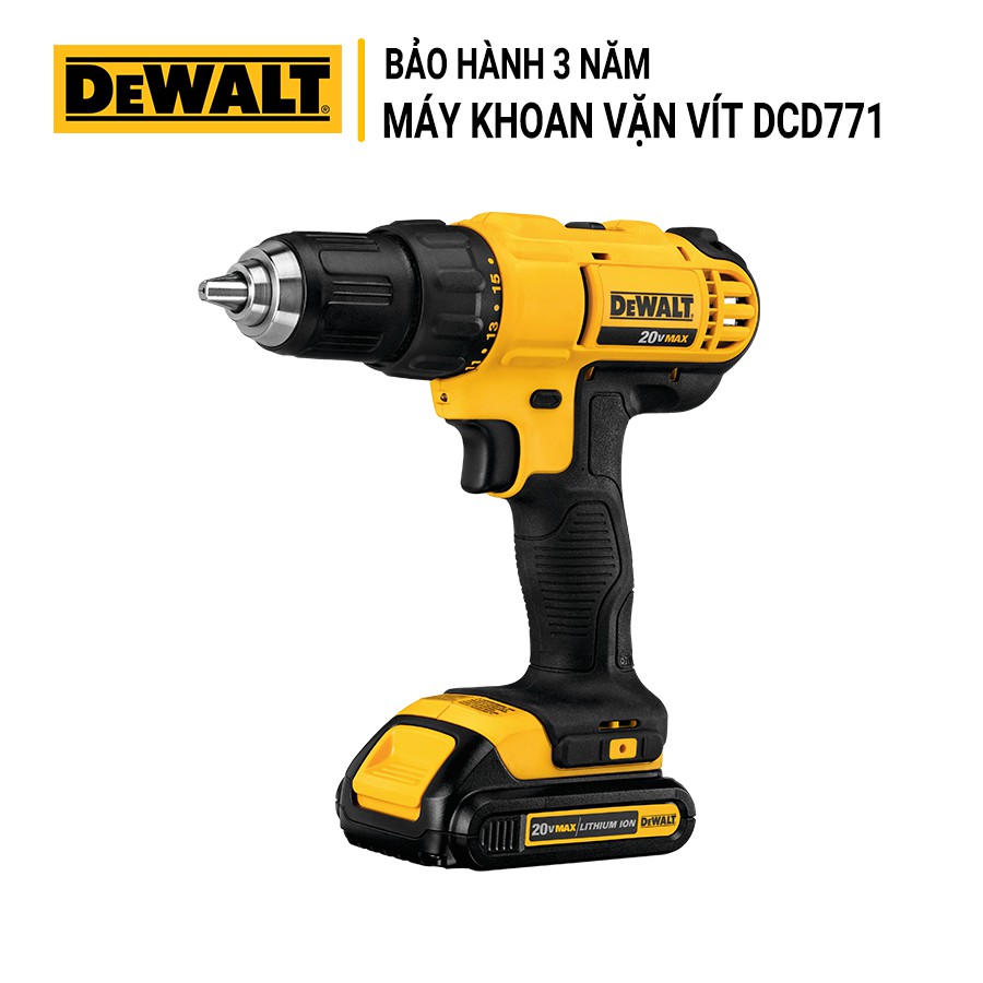 Máy khoan vặn vít pin Dewalt DCD771C2-B1