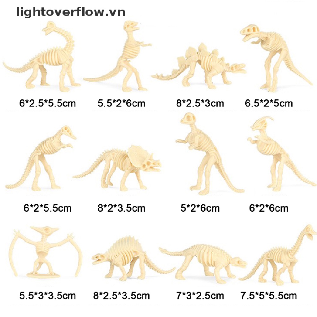 Bộ 12 Mô Hình Xương Khủng Long Mini